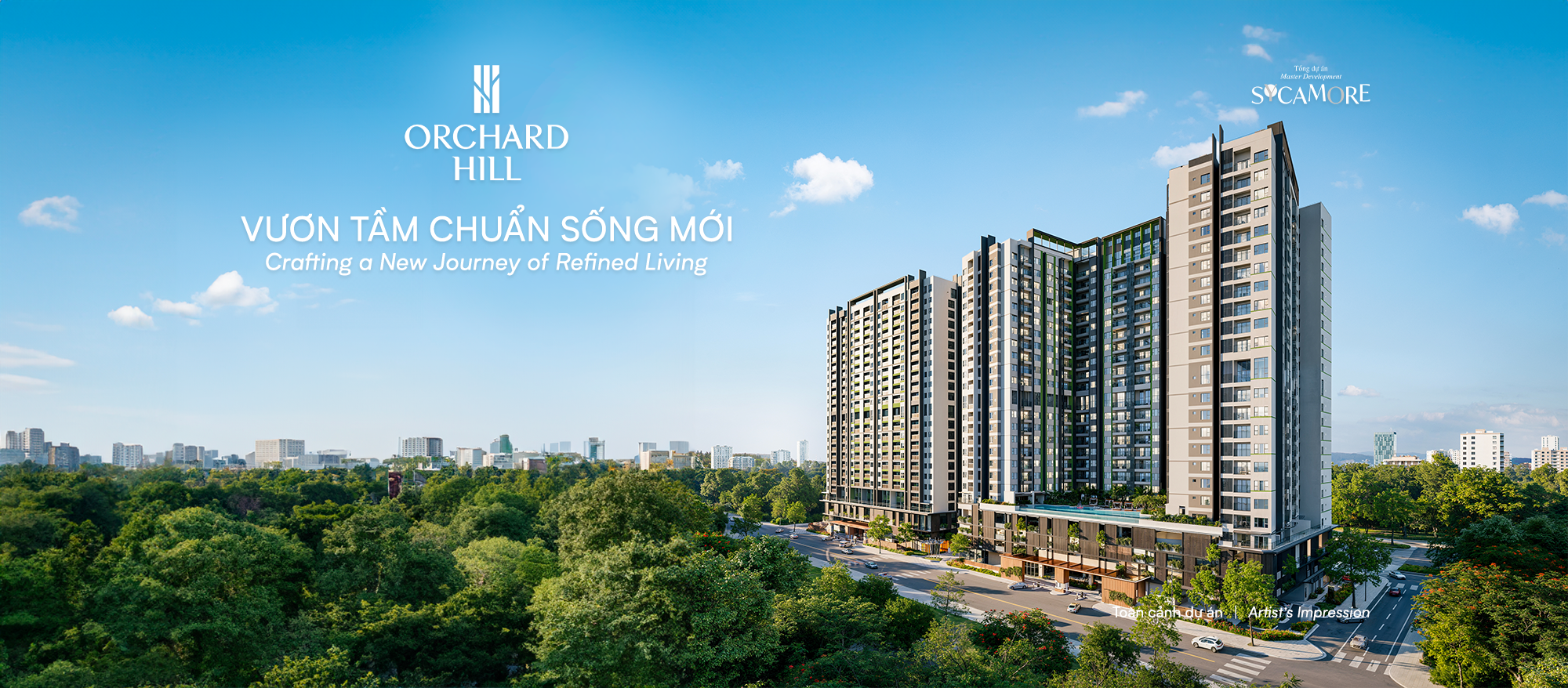 Phối cảnh không gian xanh và các phân khu thuộc tổng dự án Sycamore Bình Dương
