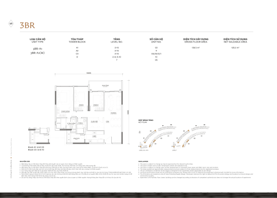Mặt bằng giới thiệu Orchard Collection 3BR-A1 và A1(M), có khu làm việc